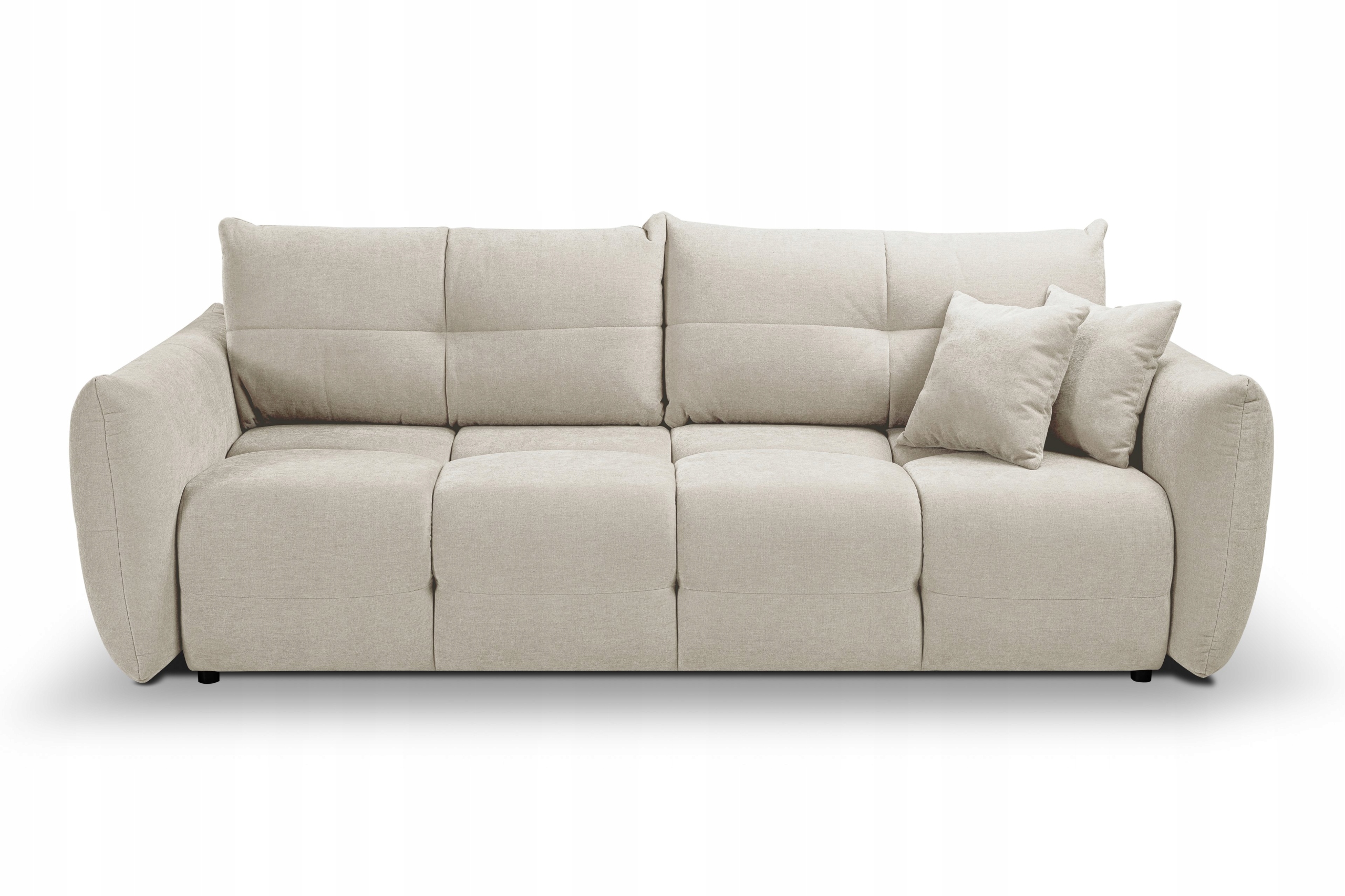 Pohovka Moda s funkcí spaní Rozkládací do obývacího pokoje, šenilová tkanina, béžová