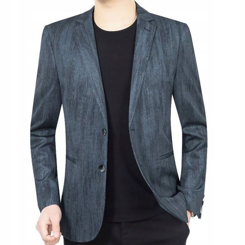 CASUAL MODNA MARYNARKA BIZNESOWA MĘSKA SLIM STYL Rozmiar 3XL