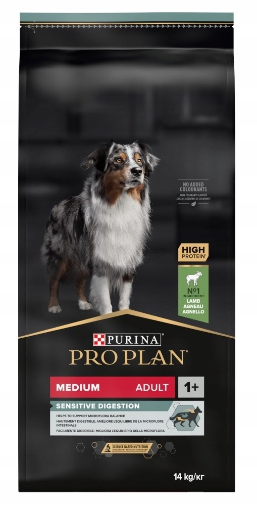 Levně Purina Pro Plan Adult Medium Sensitive Digestion bohatá na jehněčí maso – suchá