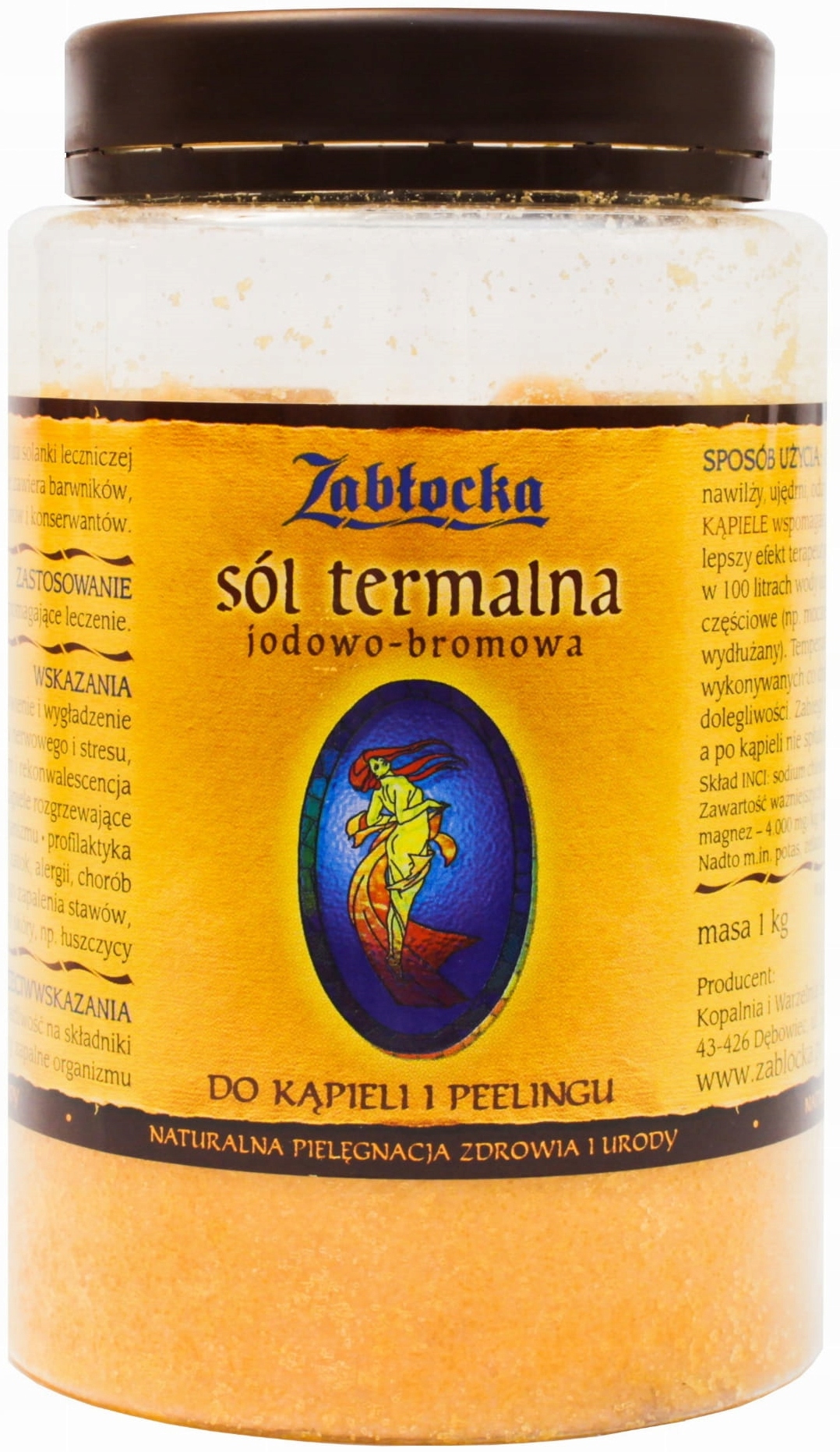 ZABŁOCKA SÓL TERMALNA JODOWO-BROMOWA DO KĄPIELI I PEELINGU 1kg