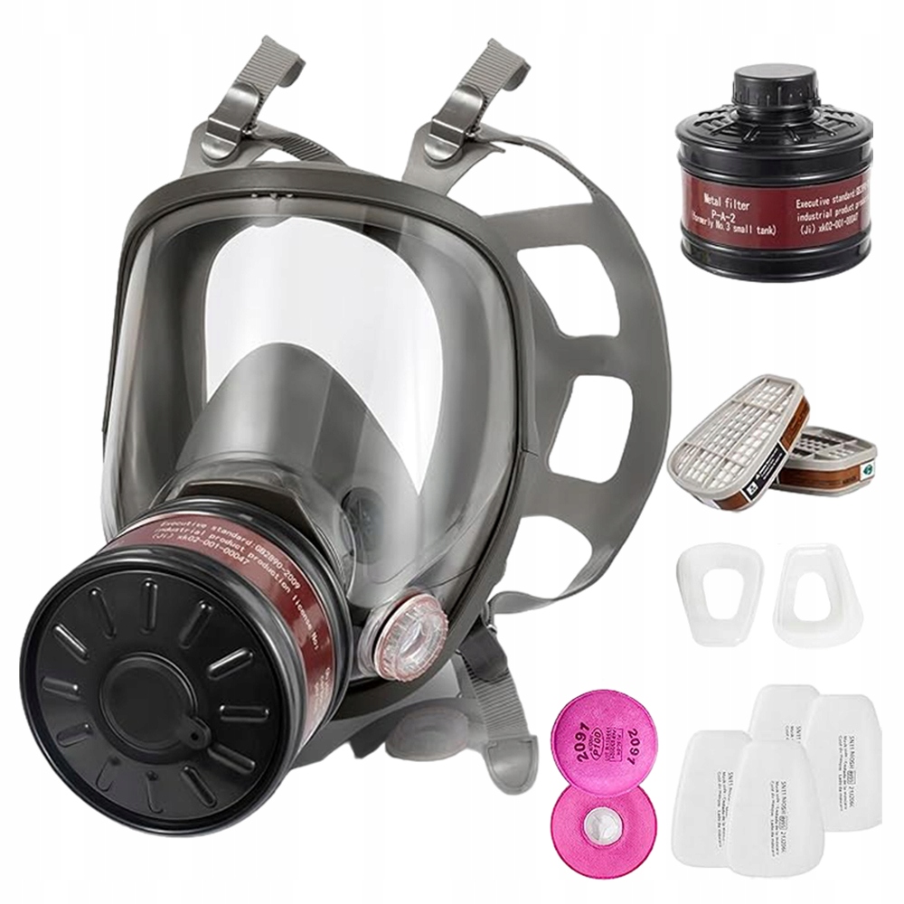 Sada Celoobličejových Masek S Filtry 6001KČ, Bavlněnými Filtry A Plechovkou