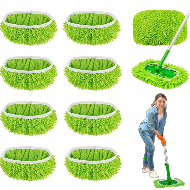 10 Ks Náhradních Povrchů Na Mop Z Mikrovlákna, Pratelných, Odolných, Čistících Potřeb