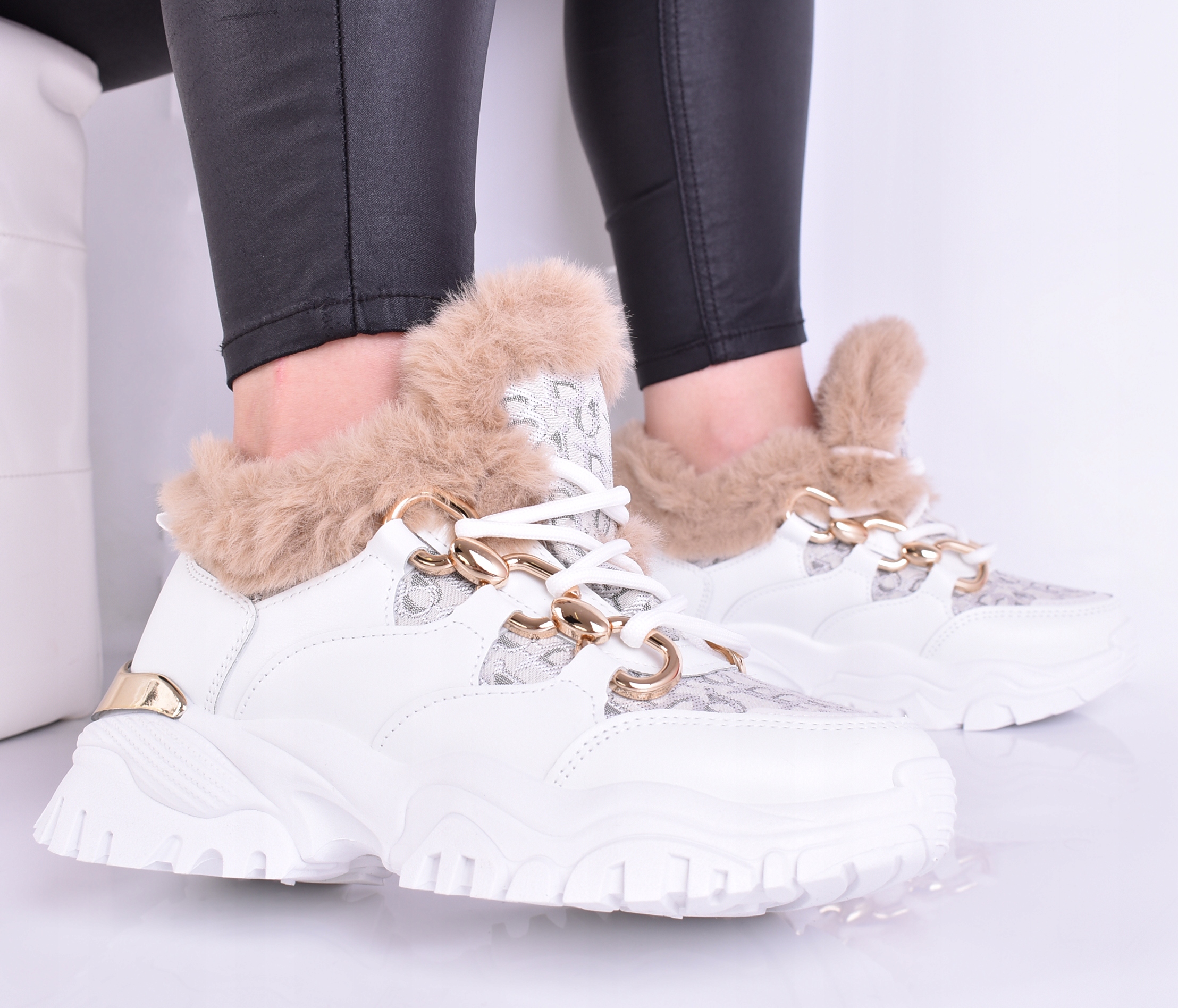 MODNE BUTY ZIMOWE DAMSKIE ŚNIEGOWCE SPORTOWE Marka inna