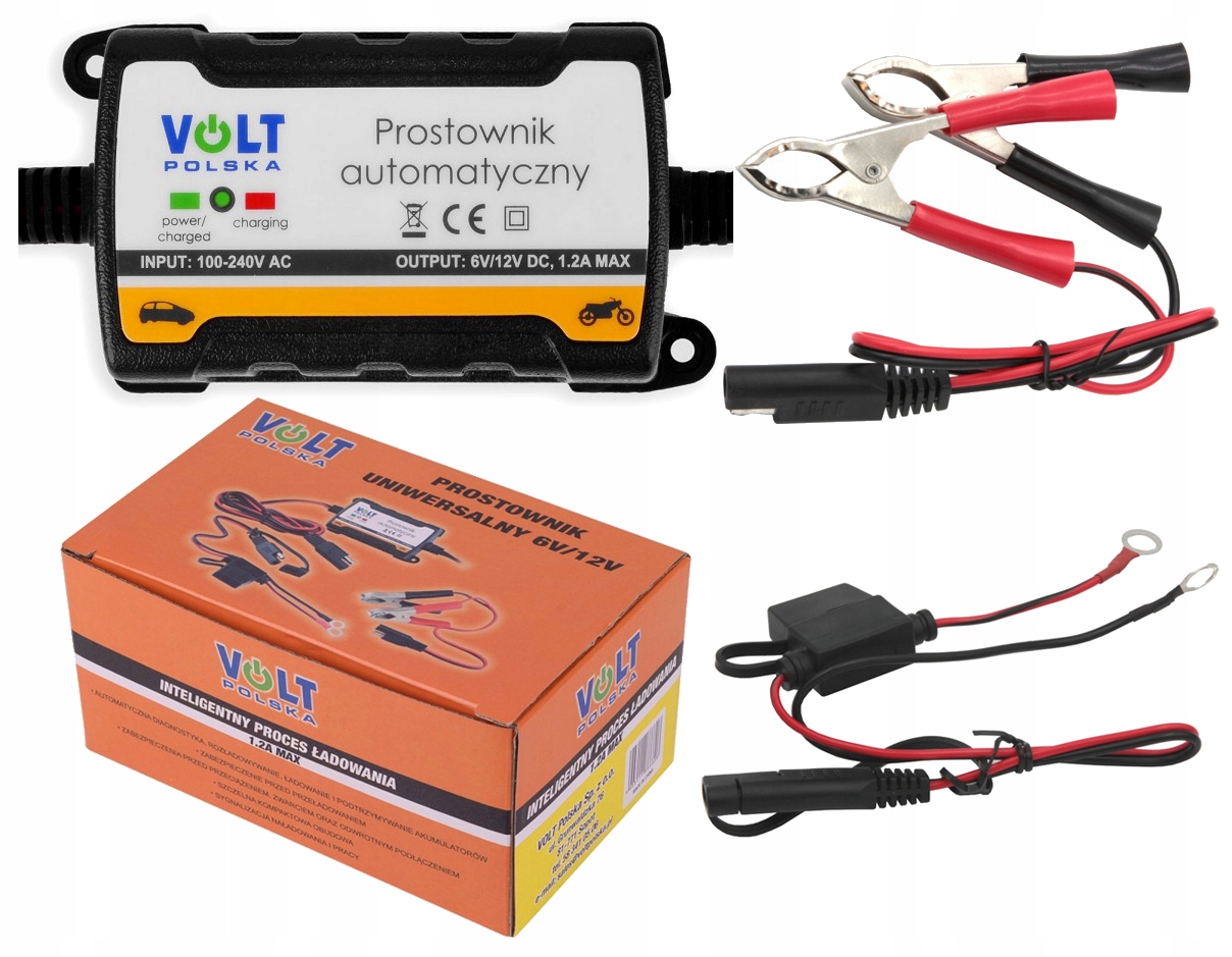 

Prostownik Ładowarka Volt Do Agm Gel 6/12V 1,2A