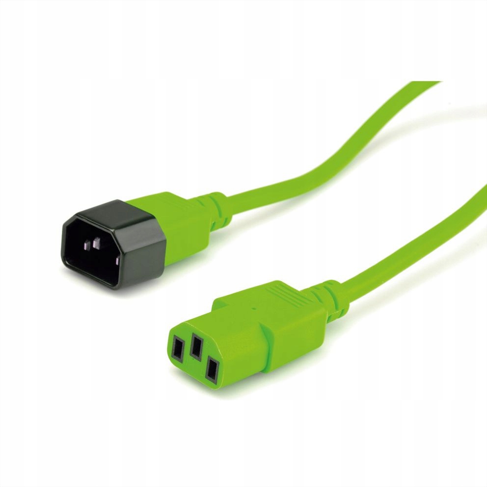 

Kabel zasilający komputer monitor zielony 0,8 m