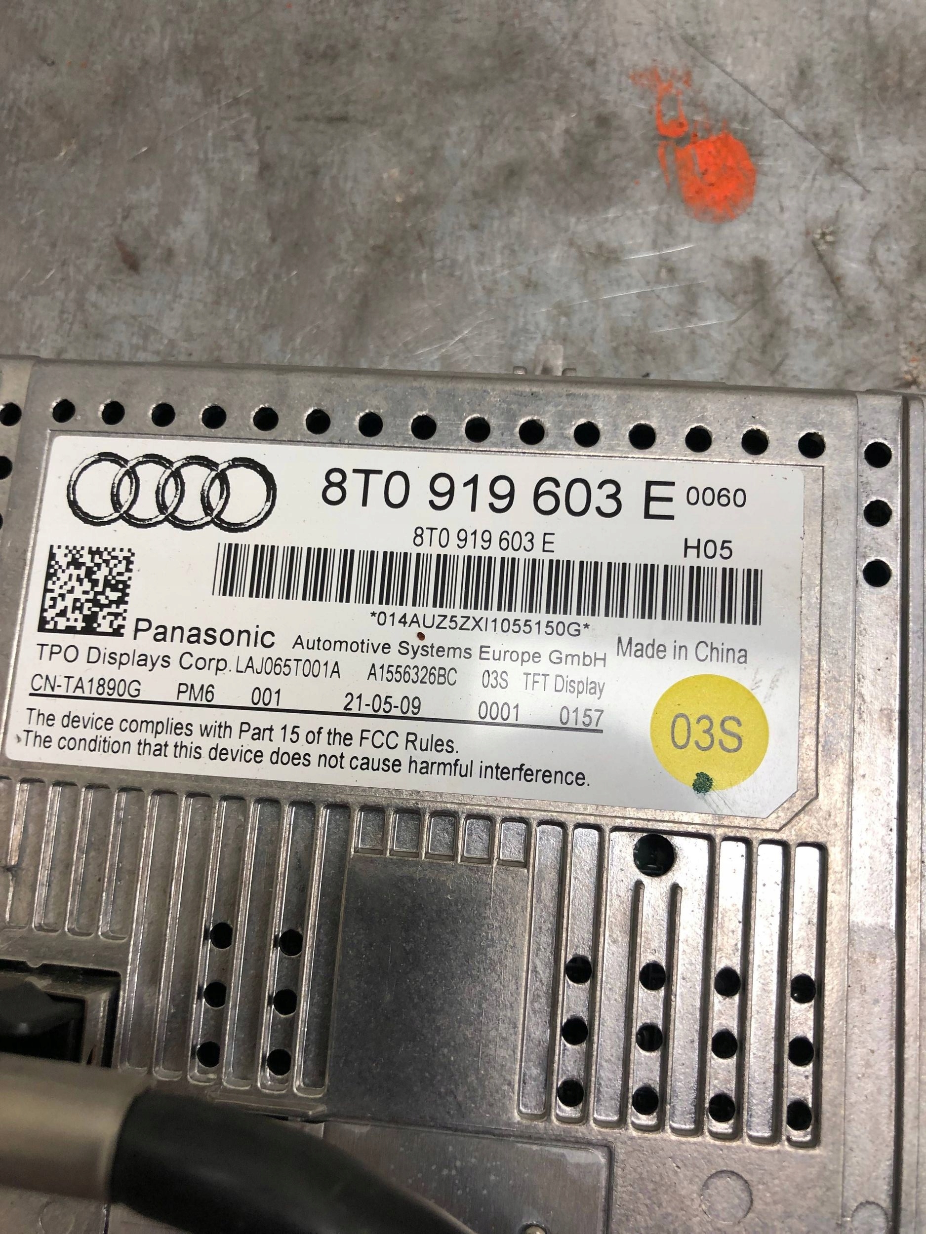 bildschirm AUDI A4 B8 8T0919603E