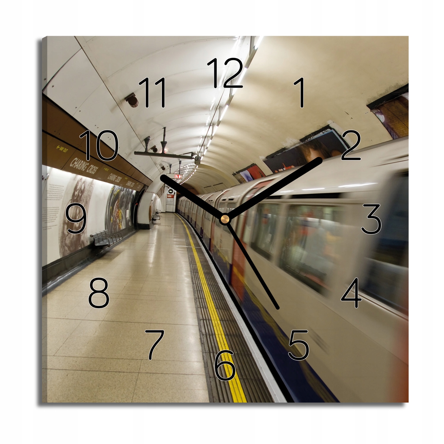 hodiny na obraze Metro cesta do jídelny 30x30