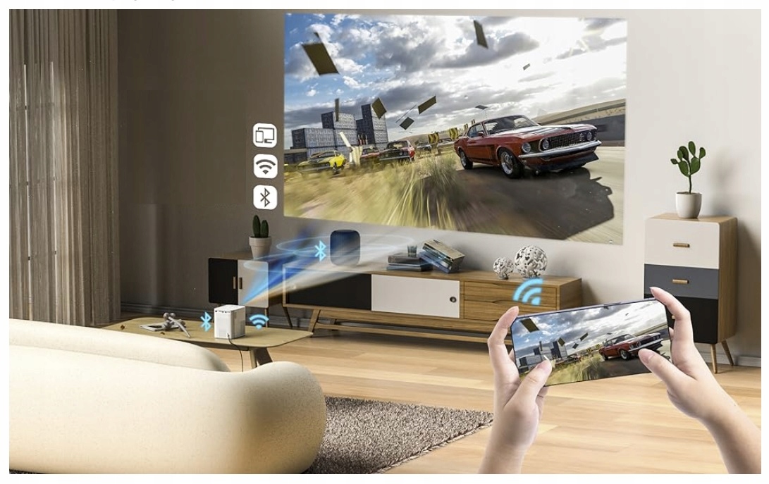 Projektor Rzutnik Full HD 4K 9000lm WiFi Android 9 Smart VIZIO TECH Z1 2024 Wbudowane głośniki tak