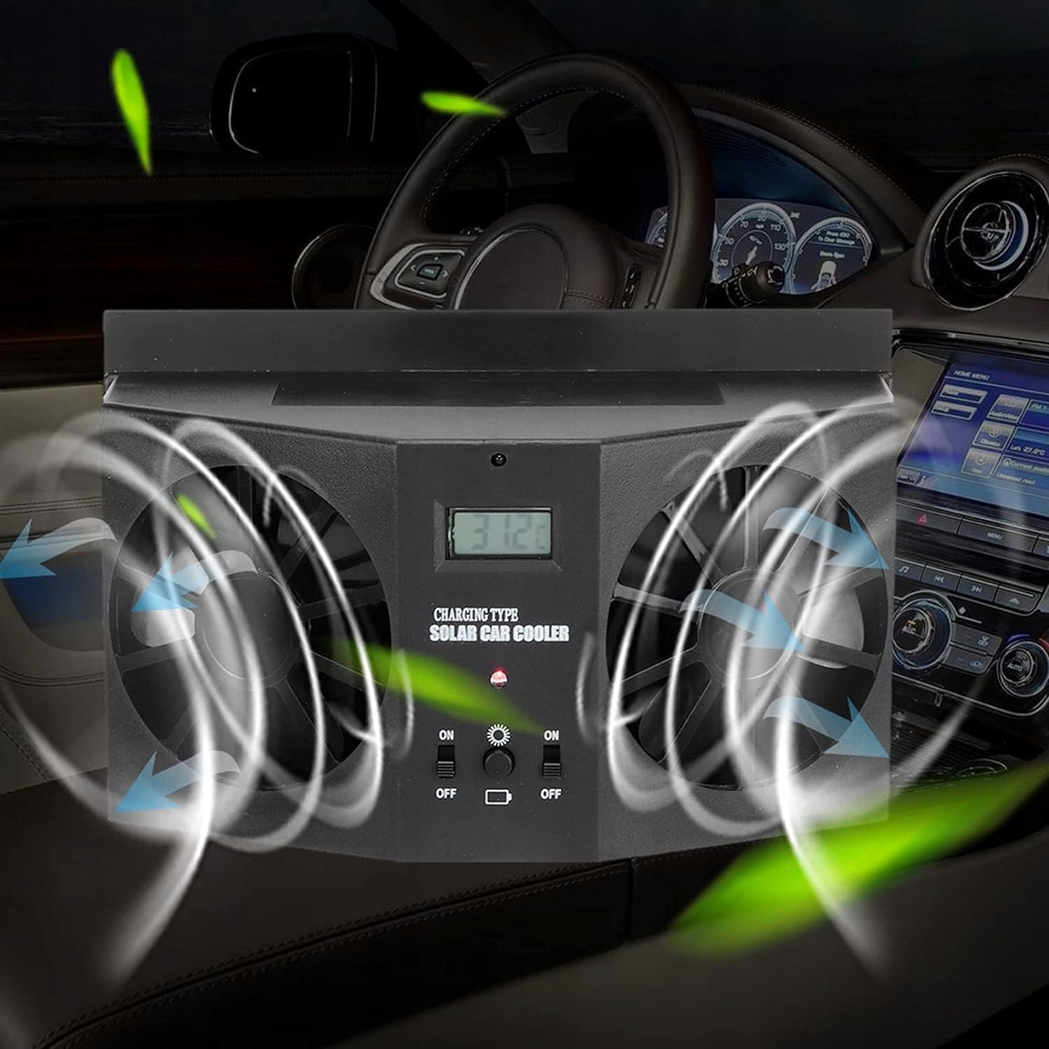 Przeno?Ny Mini Wentylator Solarny do Samochodu, Kod producenta 12182009