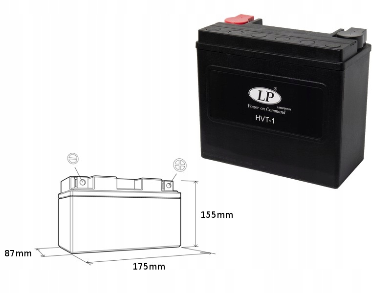 Landport Batéria HVT-1 (mh HVT-1) 12V 20AH 175X87X155 Heavy V-twin Bezob