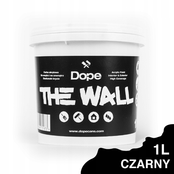

Farba czarna Dope The Wall do ścian i elewacji 1L