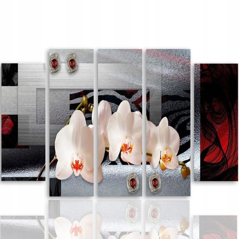 Foto 5dílný obraz na plátně Orchidej 100x70