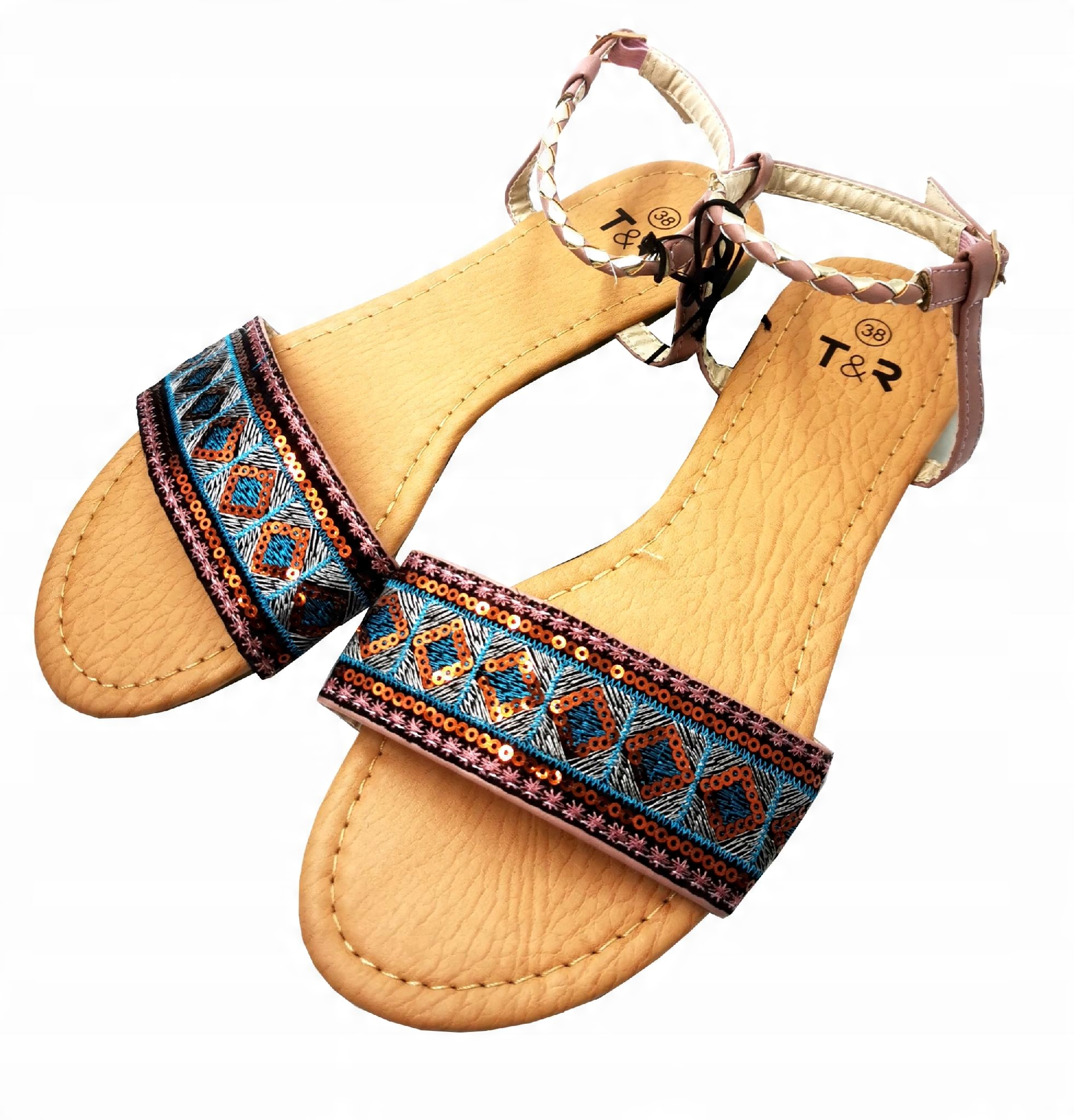 

Sandały buty letnie damskie kolorowe cekiny 41