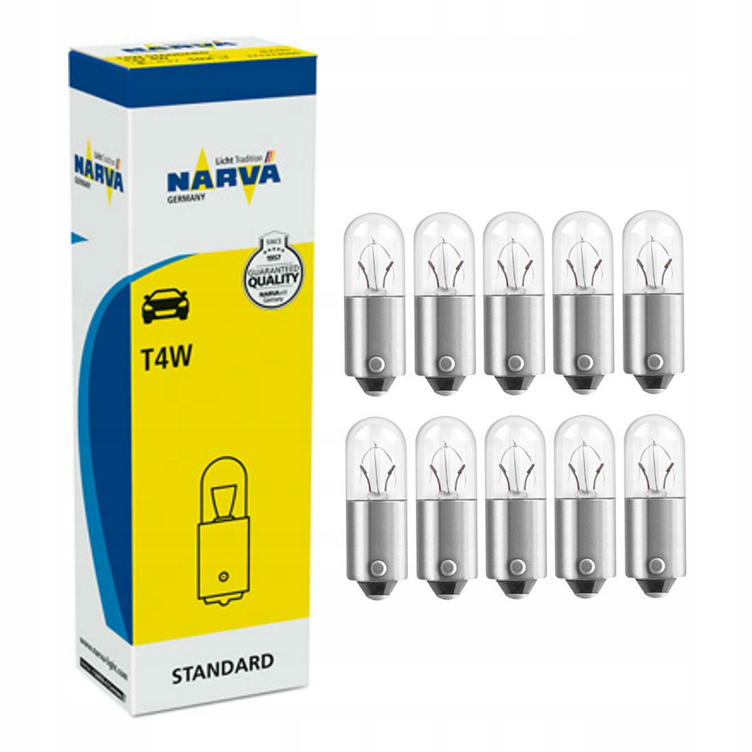 

10x Narva 171313 12V 4W T4W Żarówki z cokołem