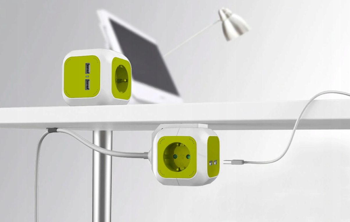 PRZEDŁUŻACZ LISTWA KOSTKA CUBE 4 GNIAZDA + 2x USB Kod producenta OR-AE-13144/L