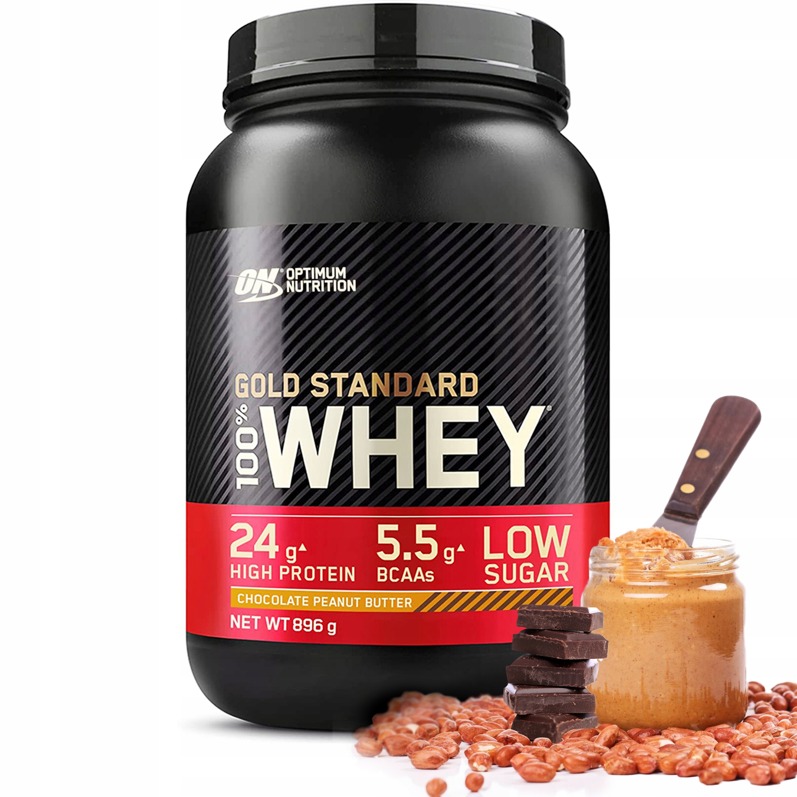 Optimum Whey Gold Standard Protein Bílkoviny Wpi On 908 g Máslové máslo Choco-Peanut