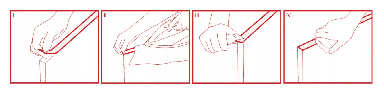 Obrzeże Meblowe Białe Okleina Fornir Szer 21mm DIY Długość naklejki 500 cm
