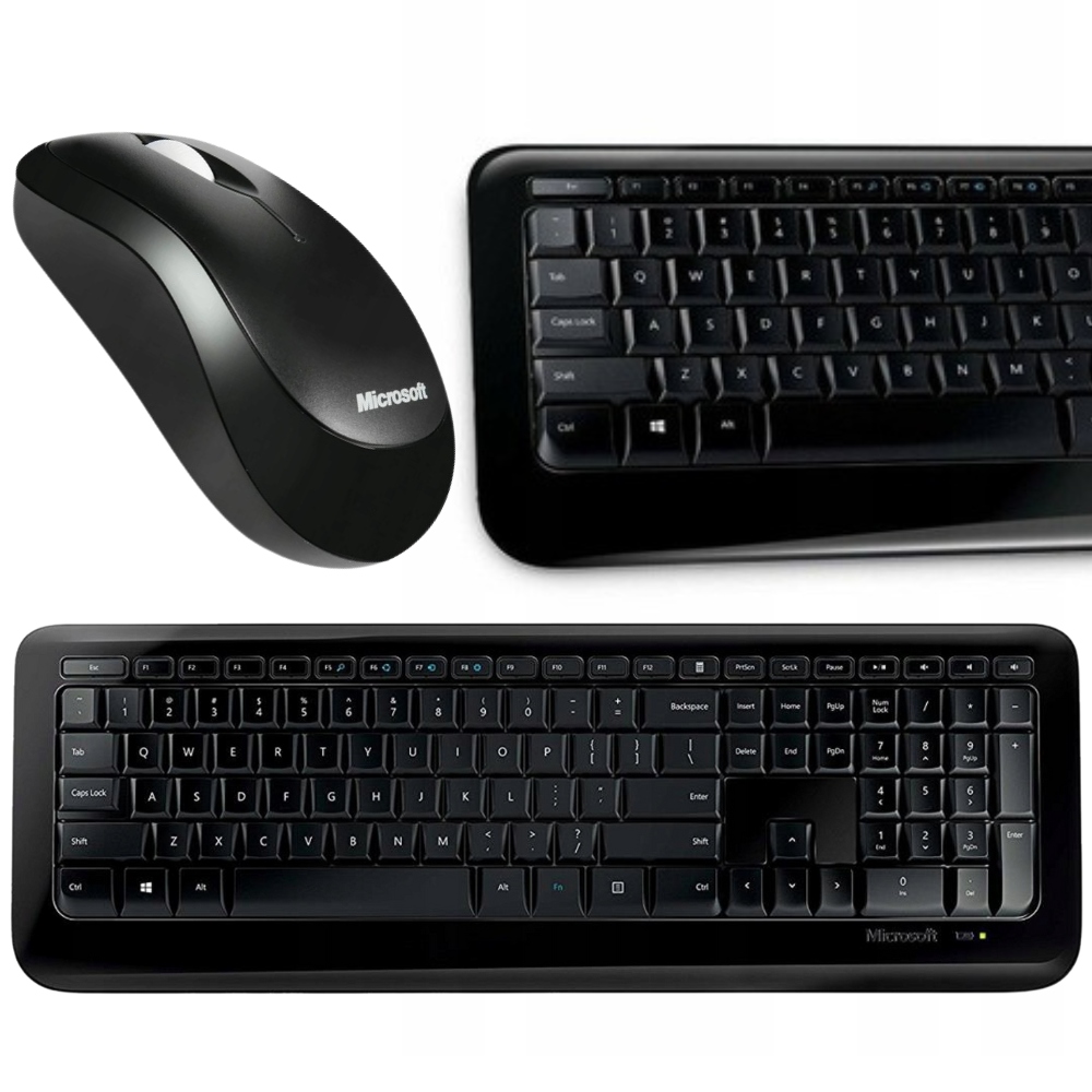 Zestaw Klawiatura i mysz Bezprzewodowa do pracy Biura komputerowa Microsoft