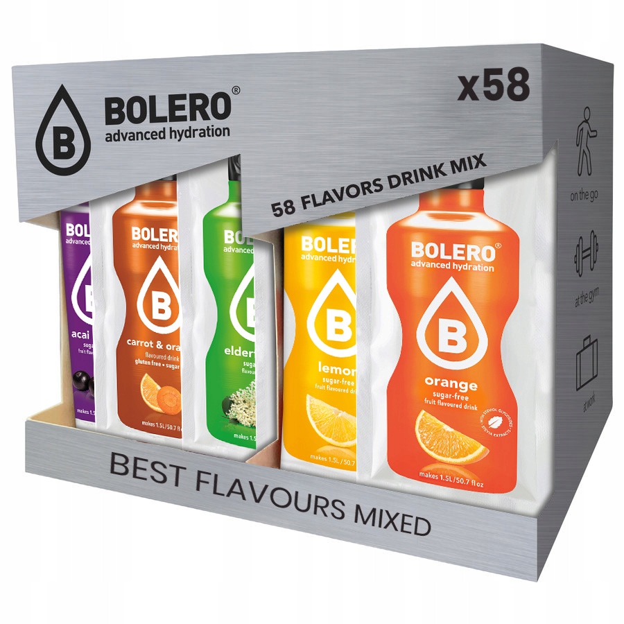 Levně Bolero Drink 58x 9g MIX Chutí Bez Cukru Iso MIX