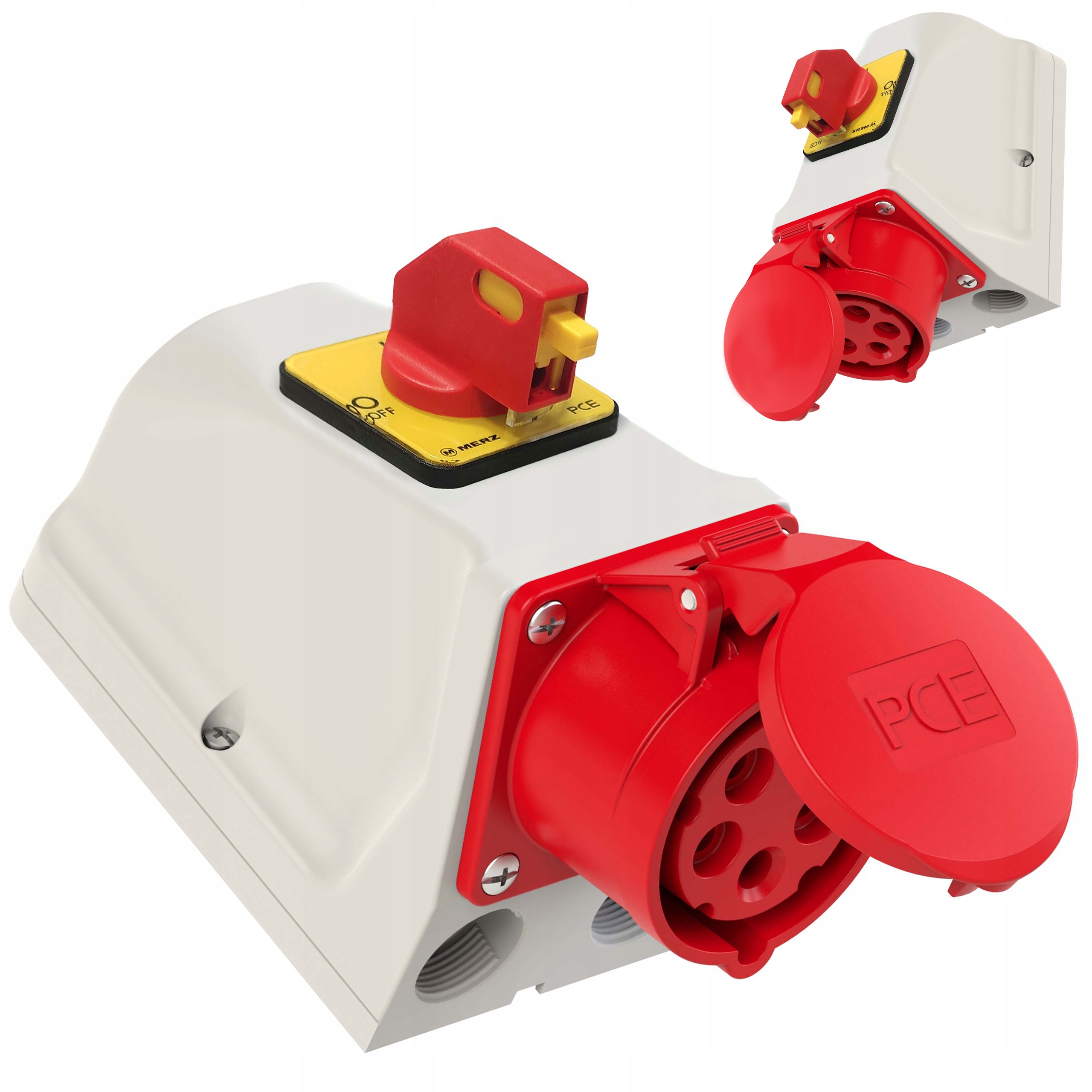 Pevná zásuvka s vypínačem Kombi 16A 5P 6h IP44