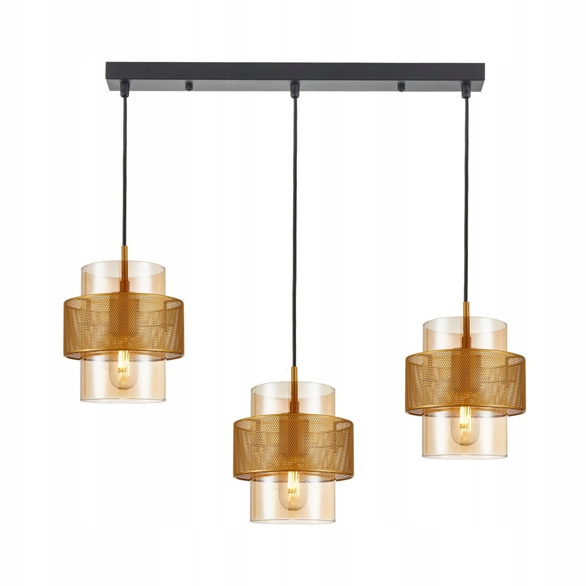 Závěsná lampa Vinoti PND-22132-3S-GD-AMB Italux