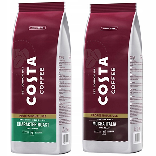 2x Kawa Ziarnista Costa Character Roast 9 I Mocha Italia 9 Professional Use