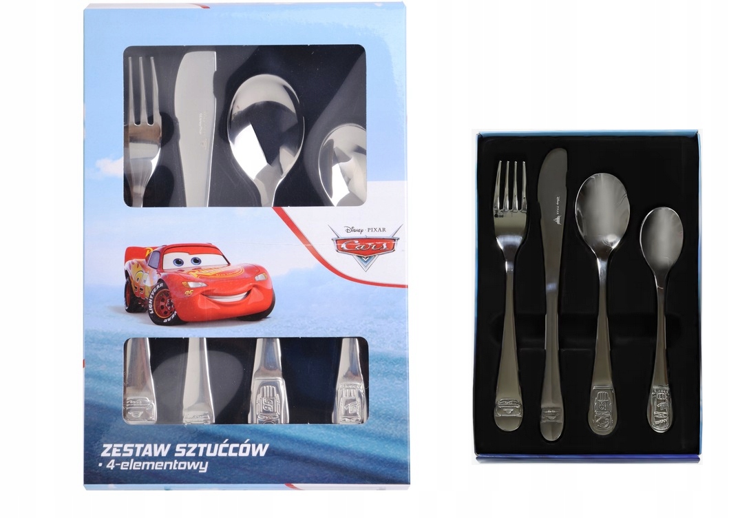 

Zestaw 4X Sztućce Dziecięce Disney Pixar Auta Cars