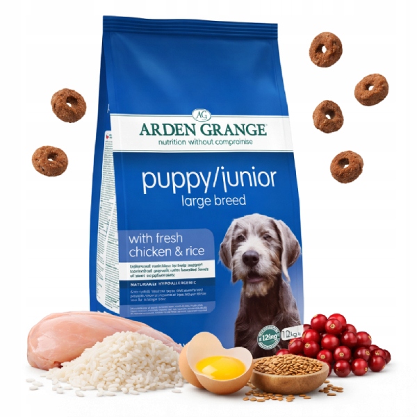 sucha karma dla szczeniąt duże rasy Arden Grange Puppy/Junior 12 kg kurczak