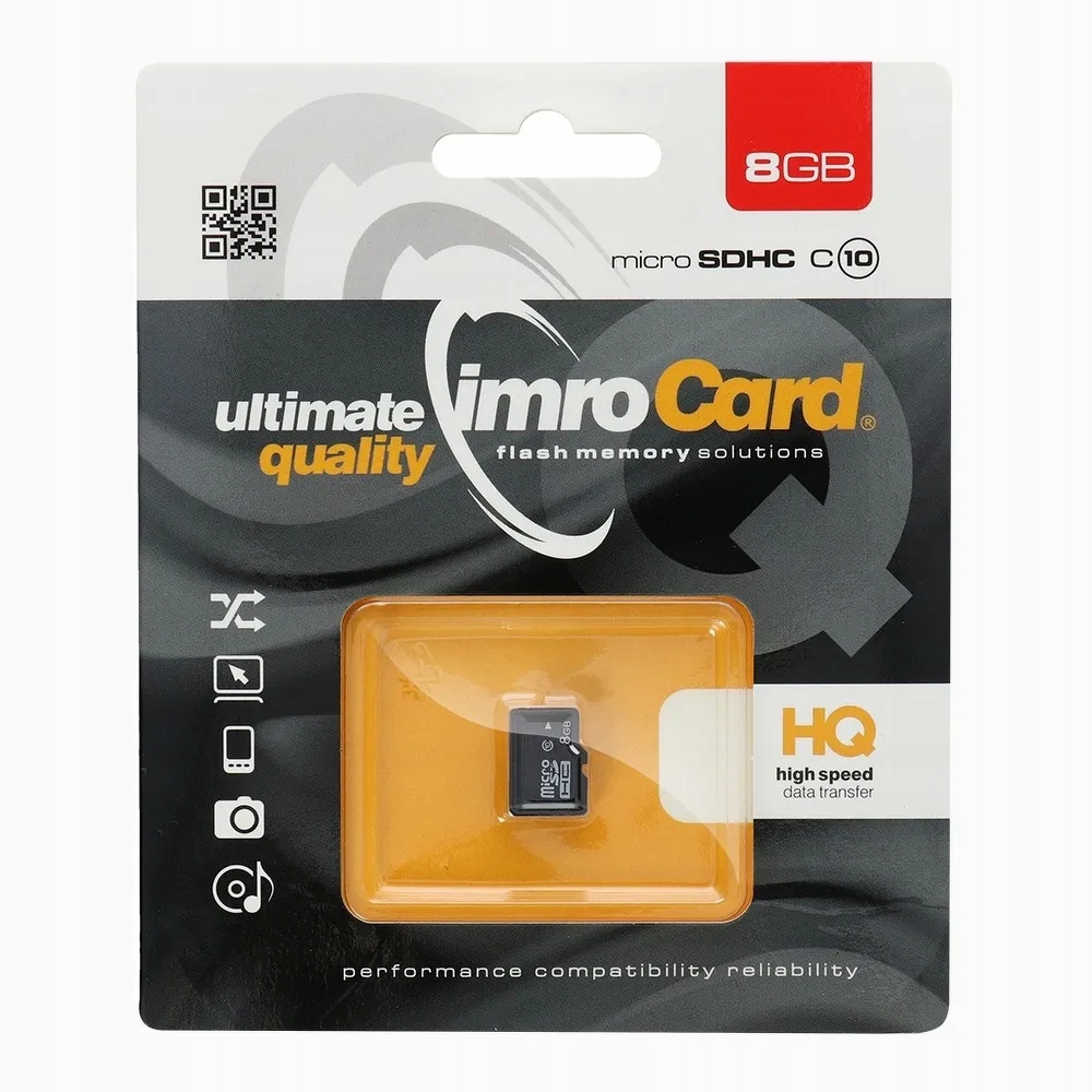 Karta Pamięci IMRO microSD 8GB CLASS 10 UHS I 100MB/s