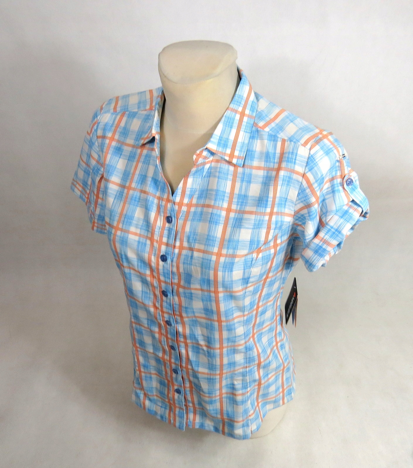 Koszula krótki rękaw w kratę SPORTOWA ODDYCHAJĄCA PREMIUM Outdoor ICEPEAK L Skład materiałowy 10% wiskoza 90% poliester