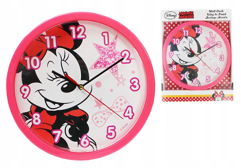 

Myszka Minnie Zegar Ścienny Dla Dziecka Super 25CM