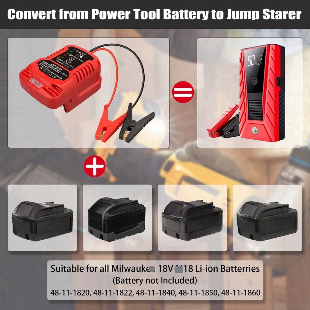 URUN Powerbank Rozruchowa Do Akumulatora M18 18V Booster Samochodowy — miniatura 2