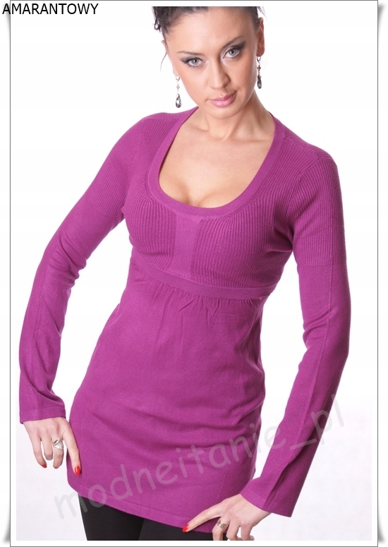 LUŹNA gładka ELEGANCKA tunika SUKIENKA 715# Wzór dominujący bez wzoru