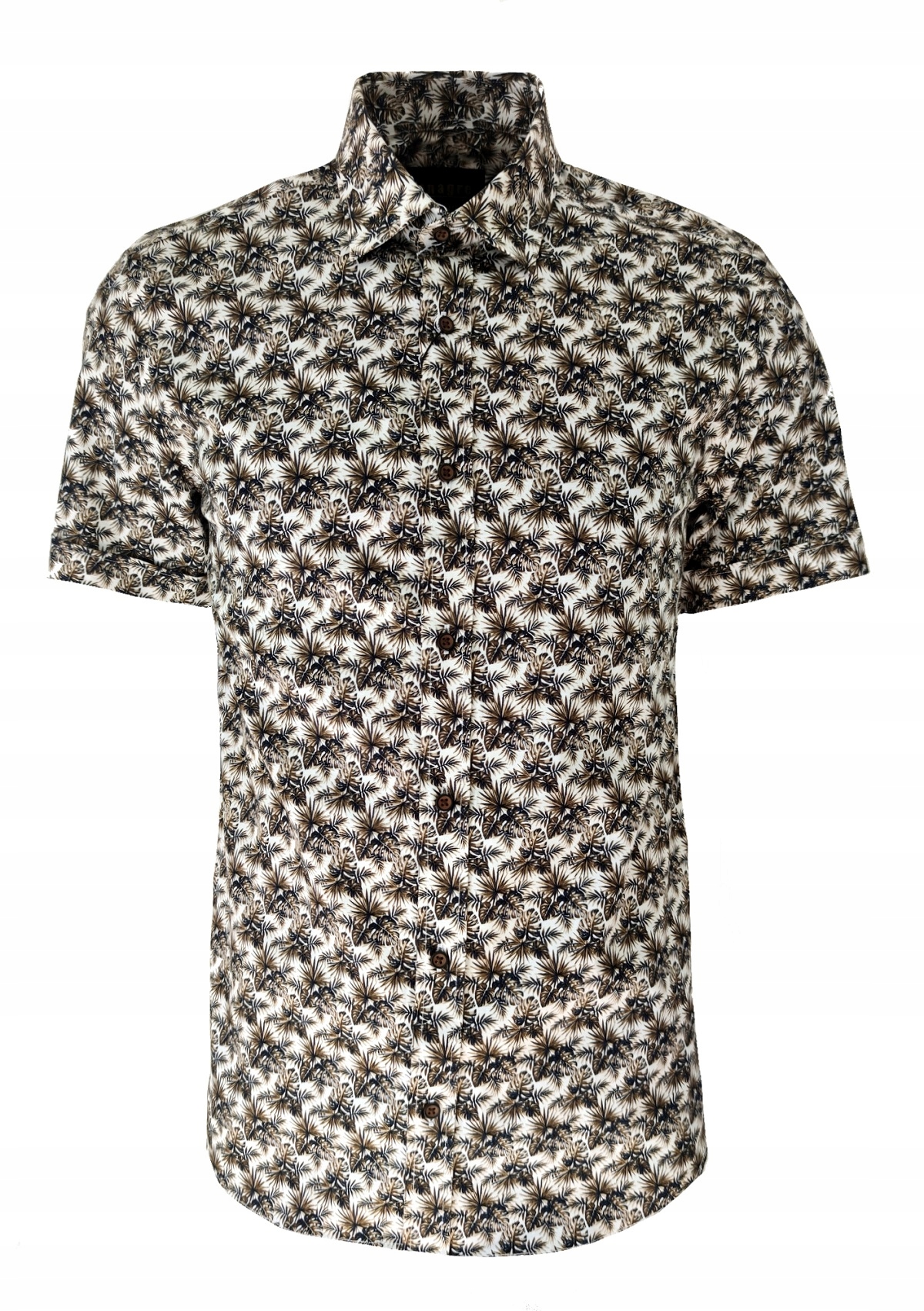 KOSZULA ELEGANCKA WIZYTOWA WZÓR BRĄZ BAWEŁNA3XL Marka Anagre