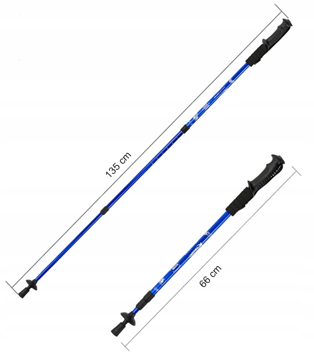 KIJKI NORDIC WALKING KIJE TREKKINGOWE ZESTAW 2 SZT Waga pojedynczego kija 100 g