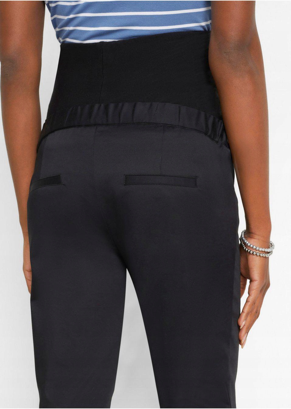 BONPRIX _SM UMX CZARNE SPODNIE CIĄŻOWE _/ 50 Wzór dominujący bez wzoru