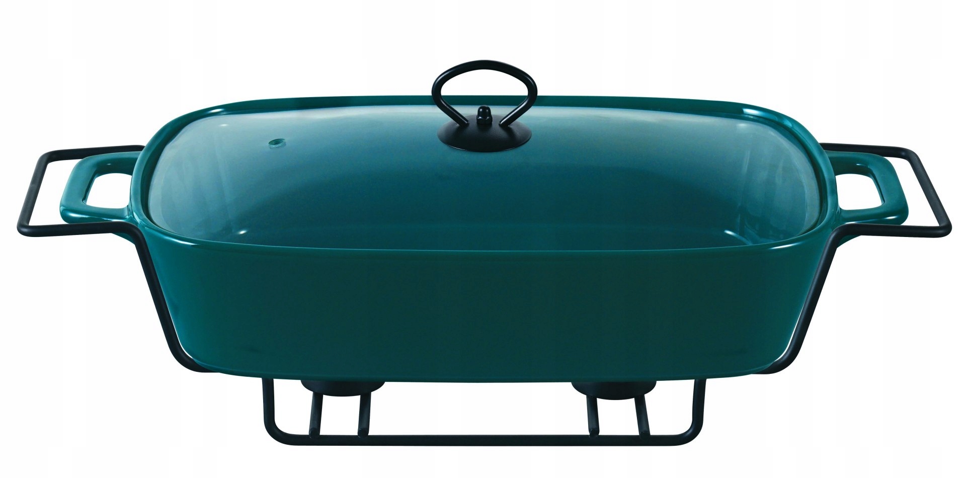 NACZYNIE Z PODGRZEWACZEM na stojaku 2,1L zielone 5557