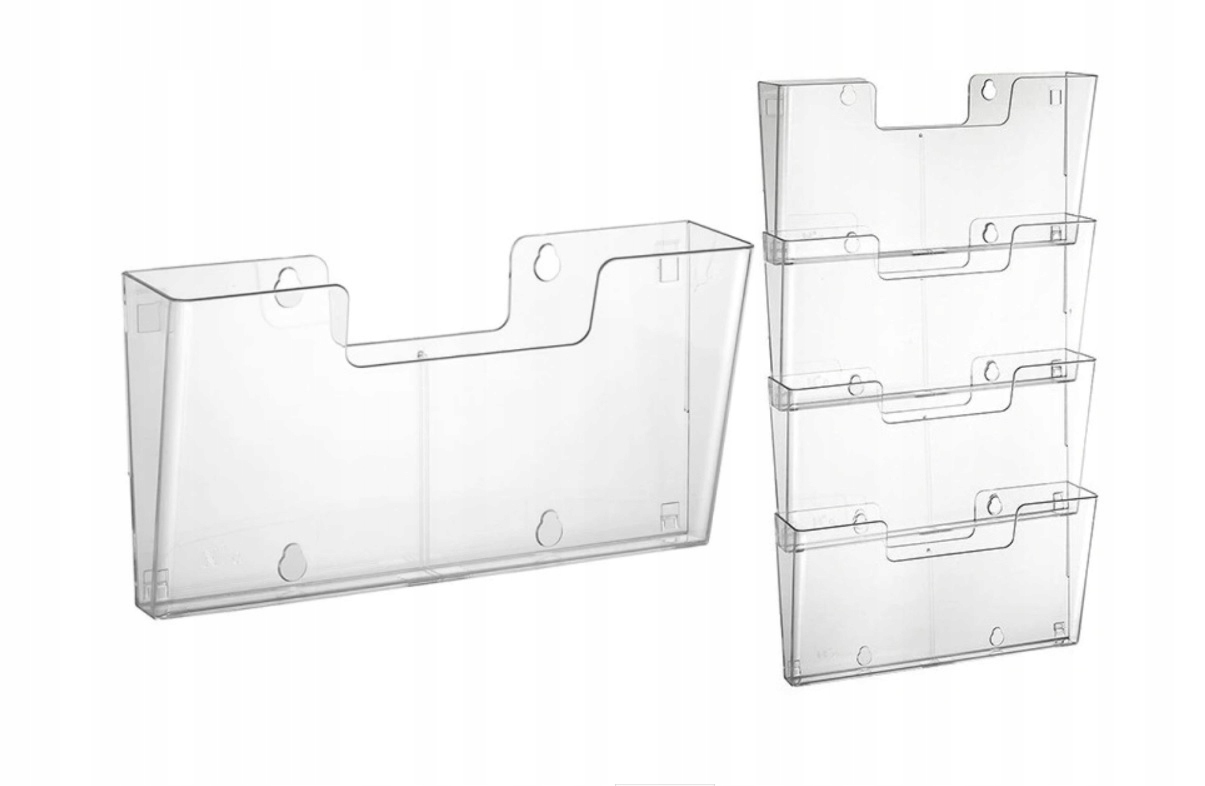 Wieszana kieszeń na ulotki A4 poziom system