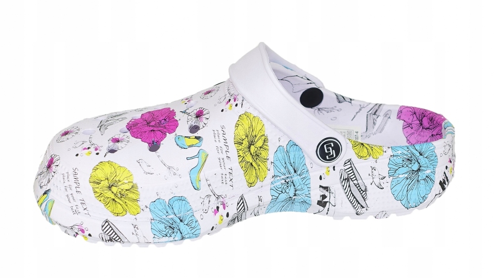 KROKSY KLAPKI DAMSKIE KWIATY OGRODOWE LACZKI Rozmiar 38