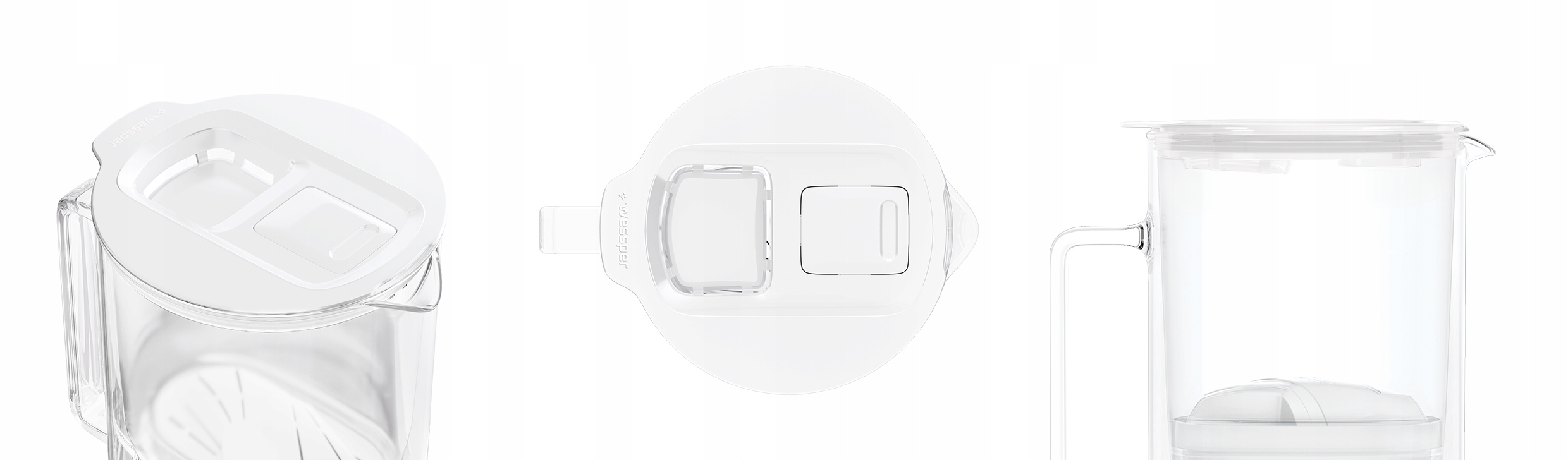 Üveg szűrőkancsó Wessper D4 BOROSILICATE MINI futureflow 2l Csomagolás állapota eredeti