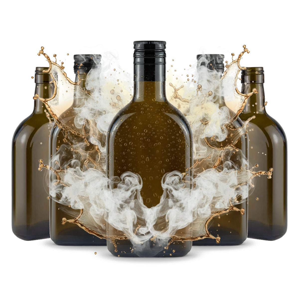 50 x Fľaše Rum 350 ml Tmavá na alkohol tinktúry likér uzáver Dlhá