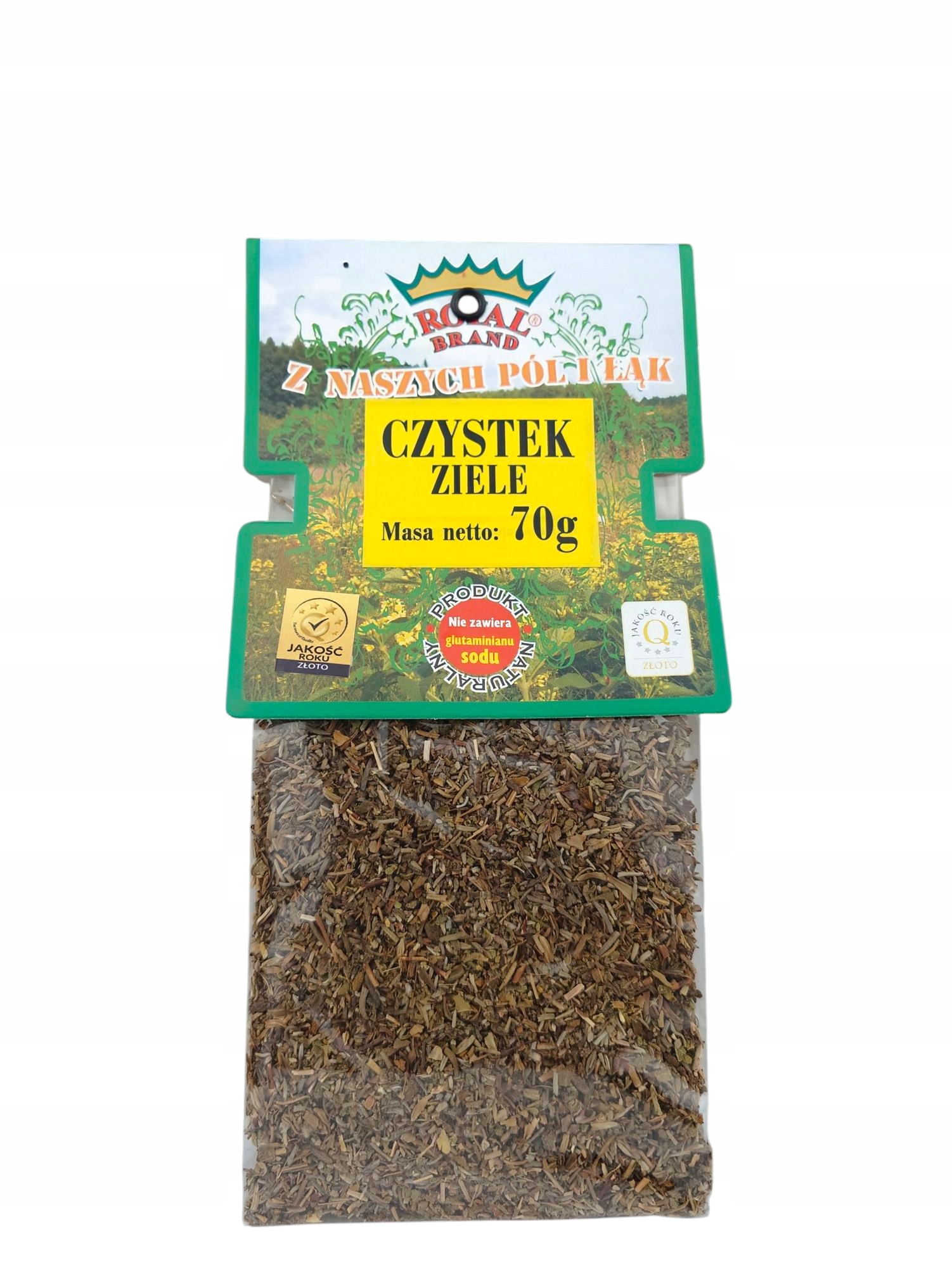 Levně Royal Brand Sušená čistka 70 G Cistus Incanus Zelená čistka Pěkné Polský