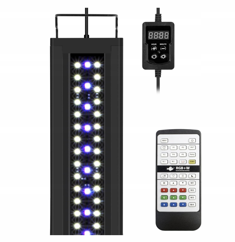 Levně Led osvětlení Nicrew Rgb+w 24/7 pro akvárium 30-42 cm voděodolné