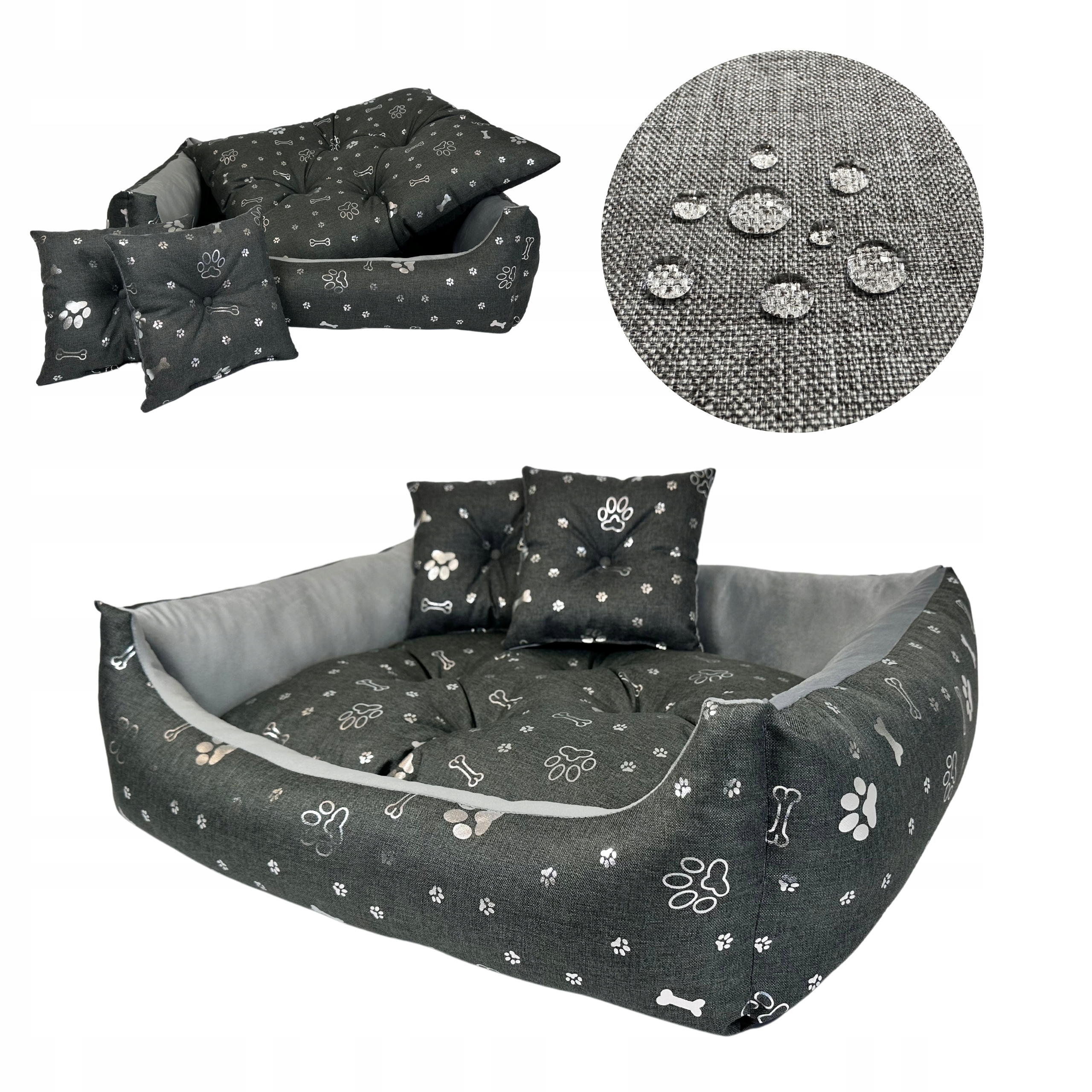 Levně Pelíšek pro psa Kanapa Kotec Potah Voděodolné L 75x60 cm Velký Výběr