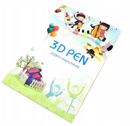 DŁUGOPIS 3D NIEBIESKI DRUKARKA 3D PEN DZIECI + WKŁAD 210m + MATA + SZABLONY Materiał plastik