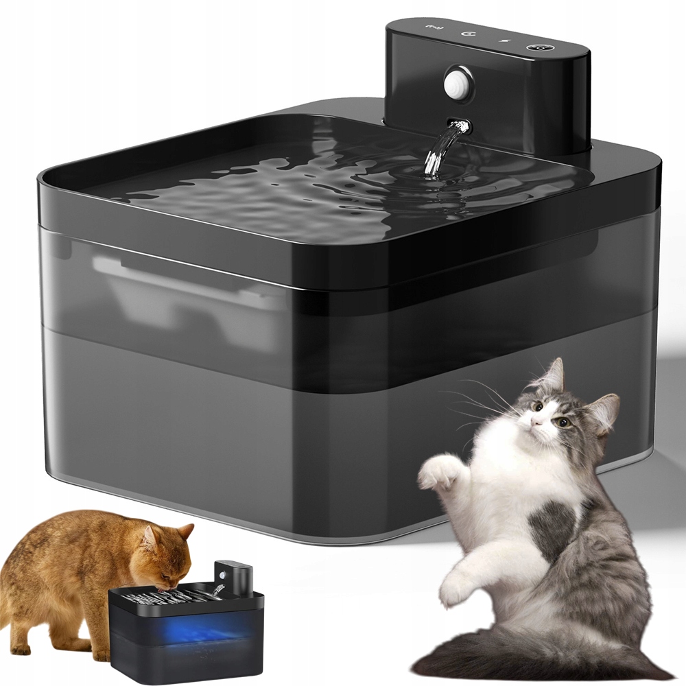 Levně Fontána Napáječka Pro Kočky Psa Automatická Miska Napáječka Tichý Filtr 2.2L