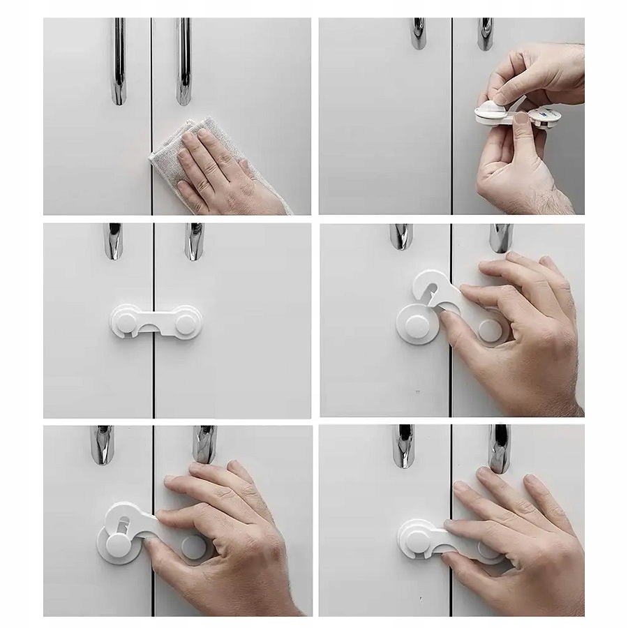 ZABEZPIECZENIA SZAFEK SZUFLAD SZAF BLOKADA MEBLI ZATRZASK 10szt Przeznaczenie szafki, szuflady