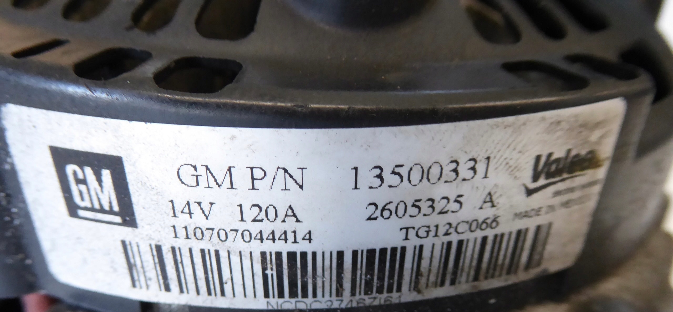 ALTERNATOR OPEL INSIGNIA 2.0 TURBO A20NHT