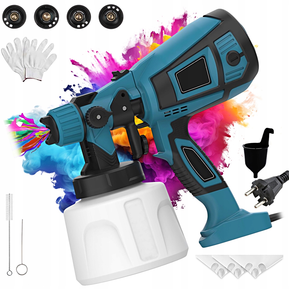 Elektrická Stříkací Pistole Se 4 Měděnými Tryskami Pro Ploty Stropů