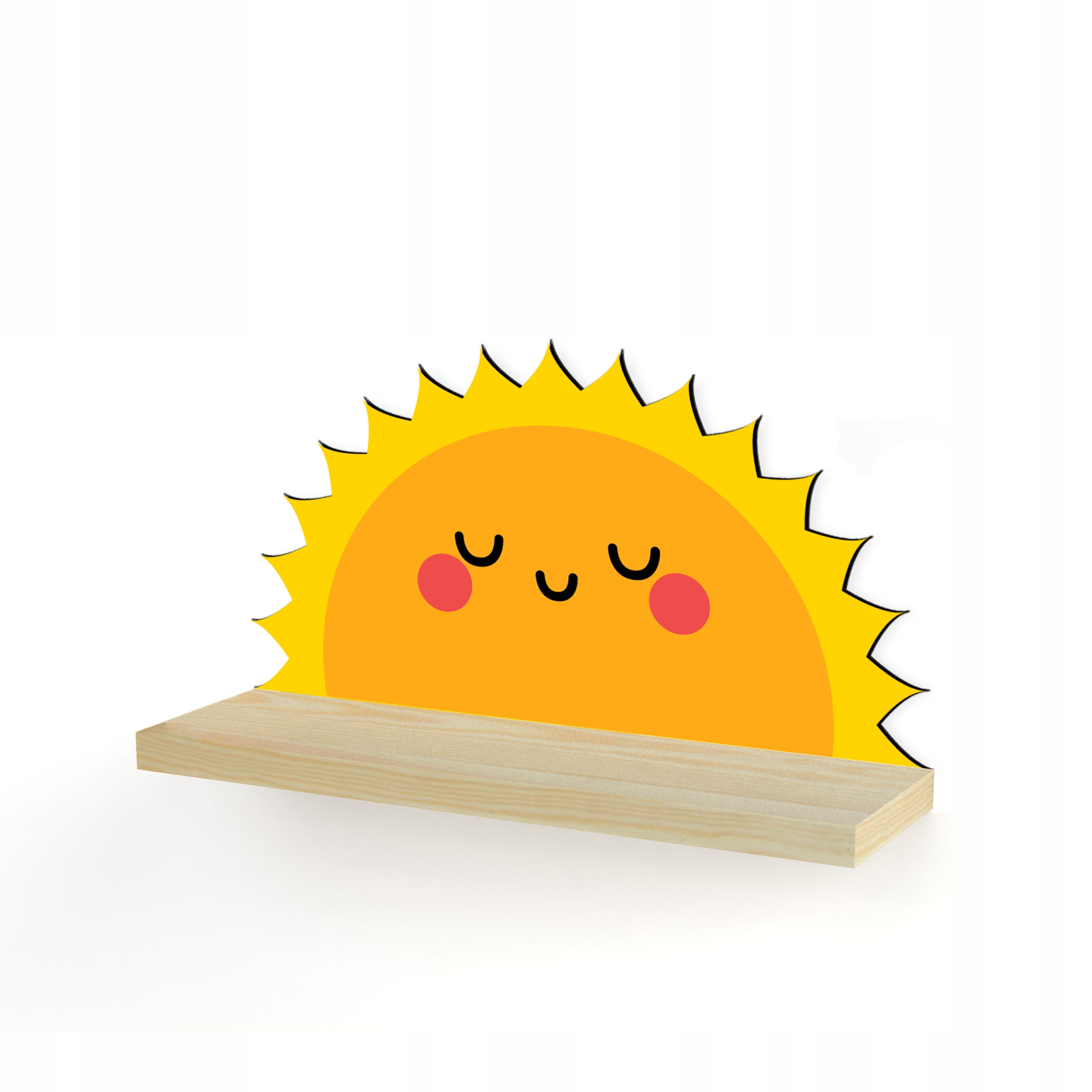 DREWNIANA PÓŁKA SŁOŃCE SŁODZIAK STYL SKANDYNAWSKI